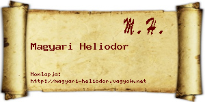 Magyari Heliodor névjegykártya
